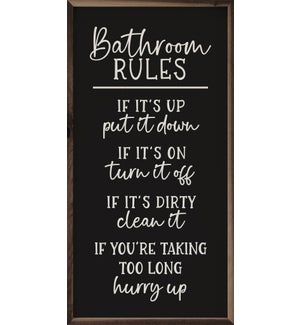 Bathroom Rules Black